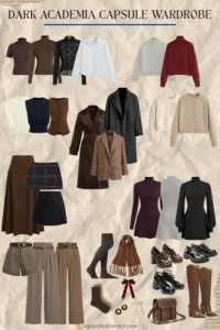Dark Academia Capsule Wardrobe