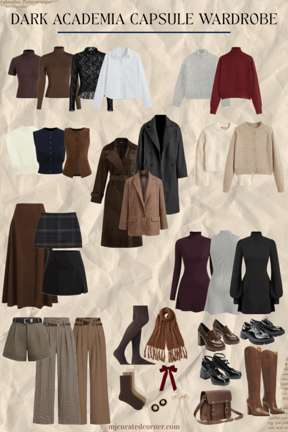 Dark Academia Capsule Wardrobe
