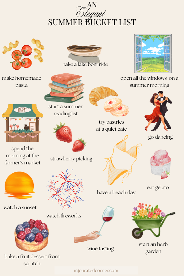 summer bucket list poster