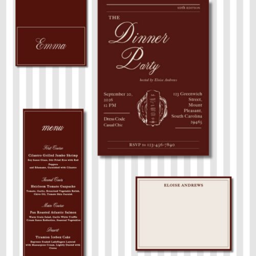 The Dinner Party Edition Invitation - Complete Suite