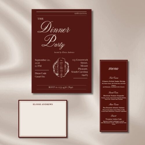The Dinner Party Edition Invitation - Essential Suite