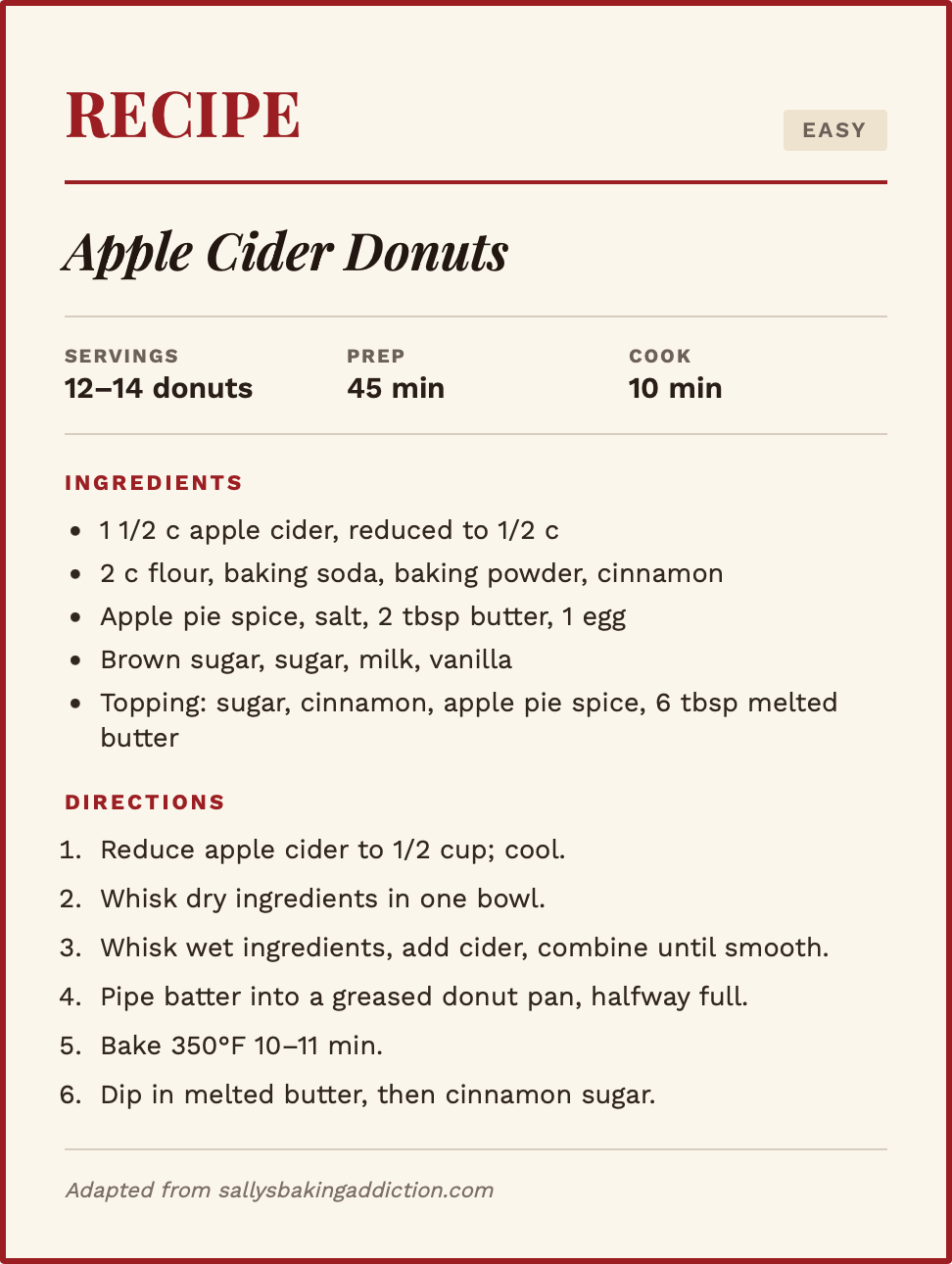 easy fall baking recipes