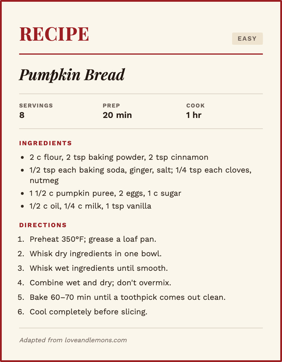 easy fall baking recipes